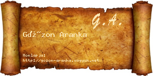Gózon Aranka névjegykártya
