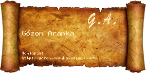 Gózon Aranka névjegykártya